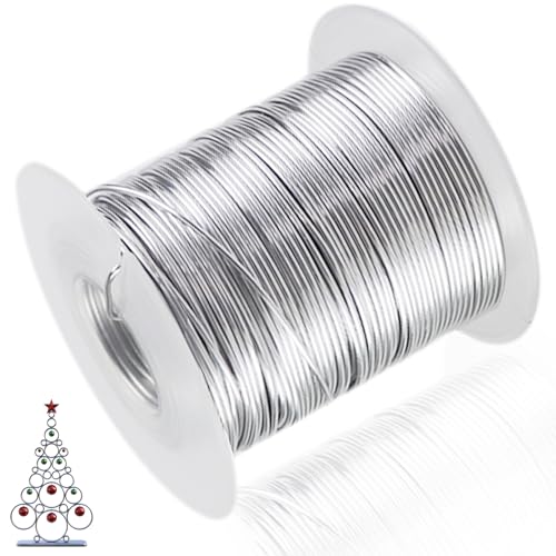 164 Feet Ultra-Soft 18 Gauge Aluminum Wire - 1mm Bendable Metal Craft Wire for Jewelry Making, Sculpting, Floral Wreath & DIY Christmas Ornaments (Silver) - color: Silver belt pulley