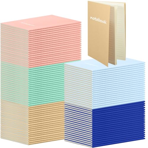 Mimorou 100 Pcs A5 Journals Notebooks Bulk,Bright Color,Lined - color: Bright Color, style: Lined