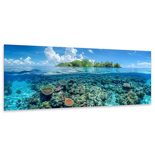 Ginfonr Large Diamond Art Kits for Adults, Sea Diamond Painting for Adults, Diamond Art Landscape Full Drill, Diamond Art Kits Rhinestone Craft for Home Wall Decor 31.5 x 11.81 inch - color: Ocean Scenery