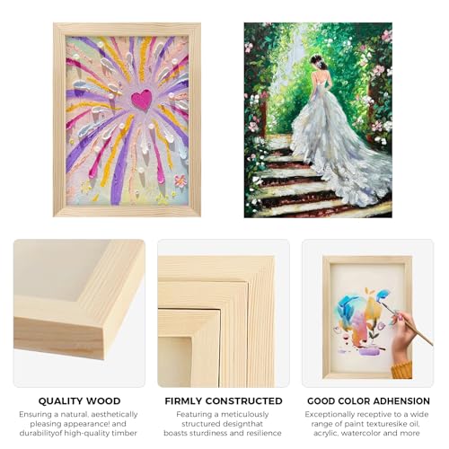 5 Pack 12x16 Inch Unfinished Square Wood Panels for DIY Painting Crafts | Blank Wood Canvas Frames for Oil Paint Pouring & Valentine Halloween Xmas Decor - size: 12"×16" 5 Pack