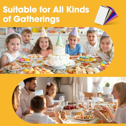 Niuara Fall Pumpkin Plastic Table Cloth Disposable, 4 Pack, 54 x 108 in | Rectangle, 6 ft Tables, Fall Thanksgiving Party, Holiday Gathering - color: Fall Pumpkin, size: 54" x 108" - 4 Packs