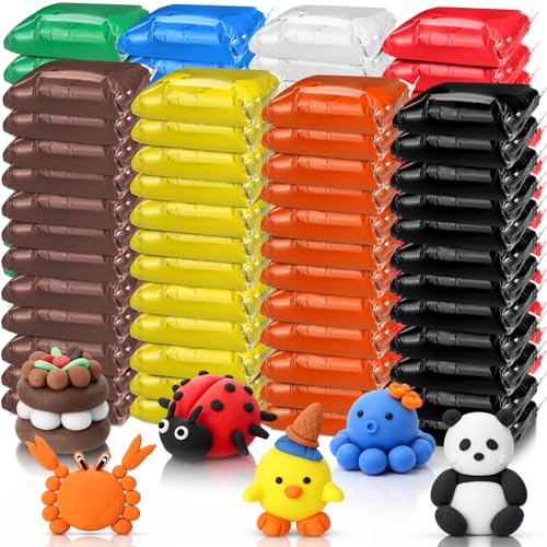 VioraWhite 100 Pcs Air Dry Clay Bulk Modeling Clay for Kids Lightweight Foam Modeling Clays DIY Molding Clays for Kids Adults Crafts Gifts School Project Supplies (Multicolored) - color: Multicolored