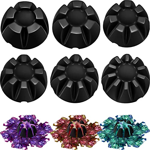 6 Pieces Flower Pour Cup for Paint Pouring 6/7/8/9/10 Slot Acrylic Paint Tools Supplies Flower Strainer for DIY and Creating Patterns Art Supplies(Black) - color: Black