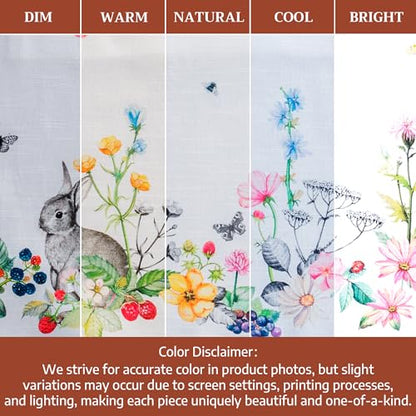 Maison d' Hermine Aprons for women with Pocket 100% Cotton (27.50"x31.50") | Adjustable Neck Strap & long ties Apron Men Chef Wedding Cooking Gardening Server Maid - color: 061 - Printemps