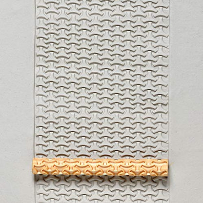 MKM Pottery Tools Wood Twig Rollers for Clay (TW-07 Wishbone Weave) - color: TW-07 Wishbone Weave