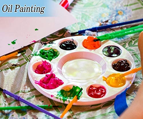 4 PCS Paint Palette, INIFUS Paint Pallet for Kids & Students，Plastic Paint Tray Palettes with 10 Wells,Painting Supplies for Kids | Artist Paint Tray Palette,Paint Palettes for Kids,Student to Craft Supplies DIY Art Painting on School Project or Art Class