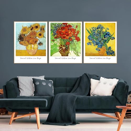 3 Pack Van Gogh Diamond Art Kits for Adults Diamond Painting Kit Beginner - color: DP03148, size: Round Drill