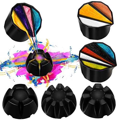 6 PCS Split Cups for Paint Pouring, Flower Pour Cups, Acrylic Fluid Painting Supplies Kit for DIY and Creating Patterns
