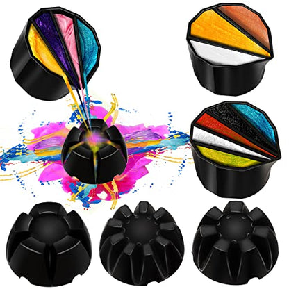 6 PCS Split Cups for Paint Pouring, Flower Pour Cups, Acrylic Fluid Painting Supplies Kit for DIY and Creating Patterns