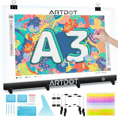 ARTDOT A3 LED Light Pad for Diamond Art Kits for Adults - size: A3