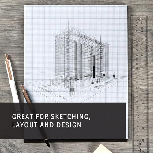 Bienfang Designer Grid Graph Paper Pad, 10x10 Cross Section, 8.5 x 11 Inches, 50 Sheets - color: 10x10 Cross Section, size: 8.5 x 11