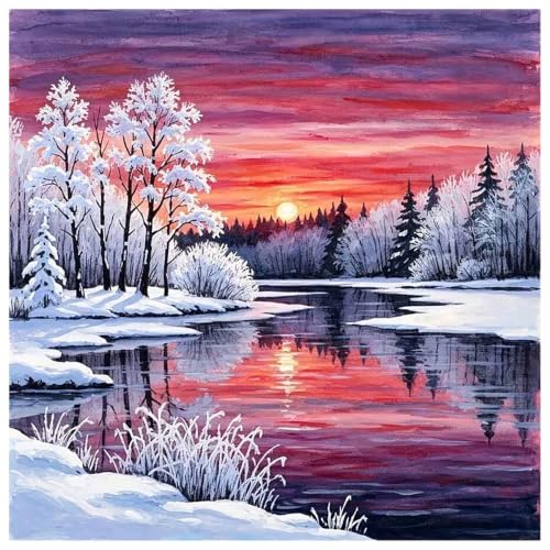 Lophomie Diamond Art Kits for Adults, 5D Diamond Painting Kits 14x14 in - color: Diamond Art Landscape, size: 13.8x13.8in (35x35cm)