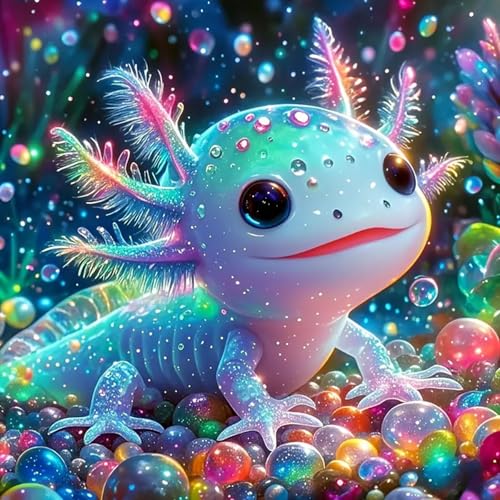5D Dreamy Blue Frog Diamond Art Kits for Adults,DIY Full Round Drill Colorful Gemstones Diamond Painting Kits for Adult Beginners,Gem Art Paint by Diamonds Cute Animal,Home Wall Decor 11.8X11.8 Inch - color: Cute animal