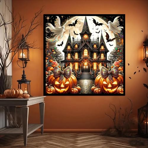 HHMATITS Halloween Diamond Art Kits for Adults 14X14IN - color: Halloween