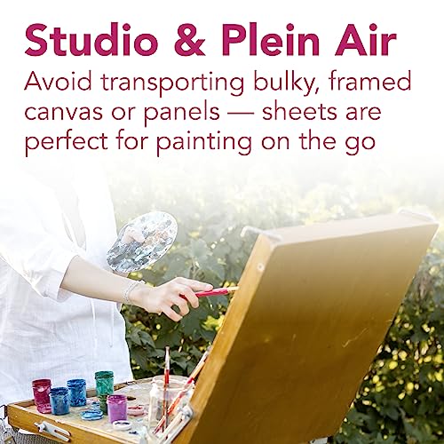 Strathmore 300 Series, Canvas Pad, 18x24 inch, 10 Sheets – Triple Primed, 100% Cotton Canvas, Plein Air Artists, Acrylic Paint and Oil Paint - size: 18x24