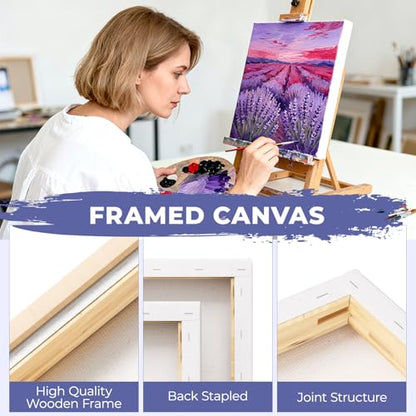 Blank Framed Canvas Wall Art - Premium White Canvas for DIY Art and Custom Painting (9 * 12-1) - size: 9*12-1