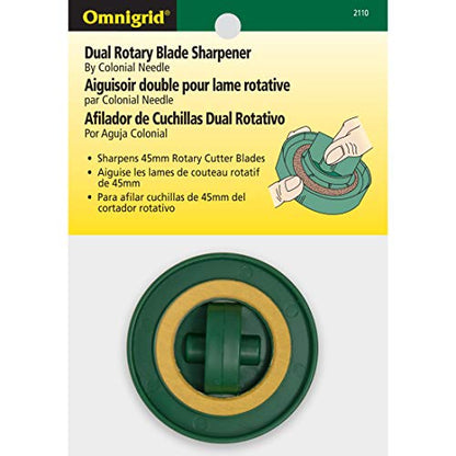 Dritz Omnigrid Rotary Cutter Dual Sharpener,Green | Simply Twist and Sharpen