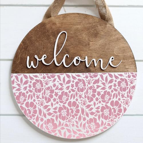 Stencils for Crafts Reusable Texture Stencils for Painting 12"x8" - style: Floral