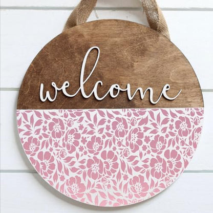 Stencils for Crafts Reusable Texture Stencils for Painting 12"x8" - style: Floral