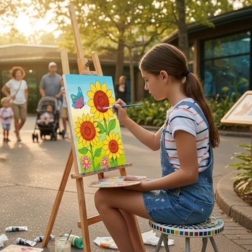 Louise Maelys 12 Pack Pre Drawn Canvas for Painting for Kids,8x10 Inch | Bulk Pre-Stretched Canvases with Flowers & Animals Pattern for Boys Girls, Parties, Classrooms, Gifts and Beginners - color: floral