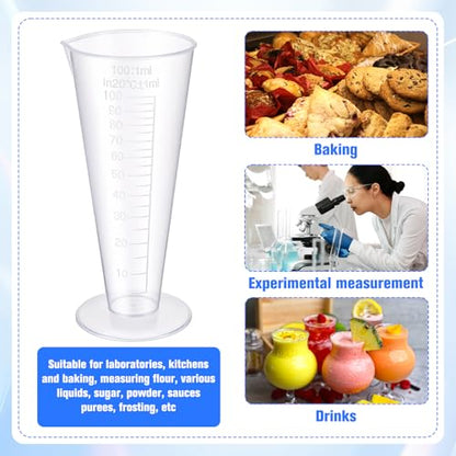 ML Graduated Measuring Cup, 100mL Round Base Cone Shape Graduated Beaker