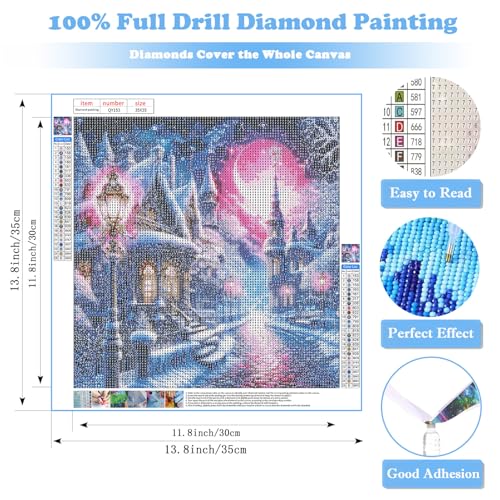 DIY Snow Landscape Diamond Art Kits for Adults, 5D Diamond Painting Kits - color: QY153
