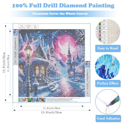 DIY Snow Landscape Diamond Art Kits for Adults, 5D Diamond Painting Kits - color: QY153