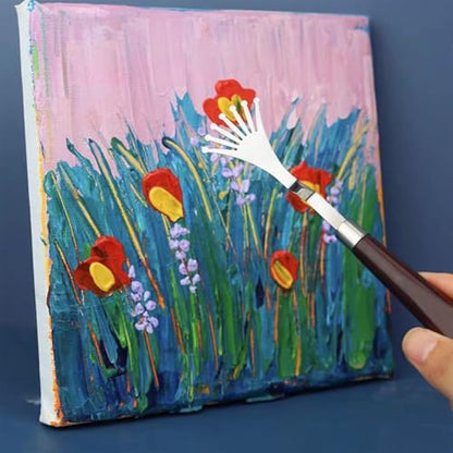 15 Pieces Artist Painting Knife Set, 9 Stainless Steel Palette Knives & 6 Plastic Ceramic Scrapers, Art Spatula Tools for Oil Acrylic Watercolor