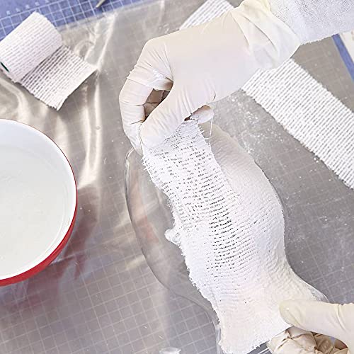 12 Pack Plaster Gauze Bandage for Hobby Craft, Each Roll 4 Inch x 15 Feet Plaster Cloth Rolls Bulk, Gauze Bandage Cloth for Masks, Scenery, Belly Cast (4 inch x 180 inch/5 yd)