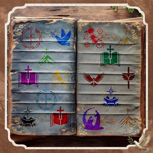 Marspark 72 Pcs Small Jesus Stencils for Crafts Reusable, 3 Inch - style: Jesus