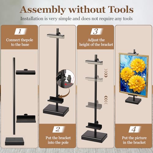 18'' Adjustable Tabletop Easel Stand, Black Easel for Display - color: Black, size: 18inch