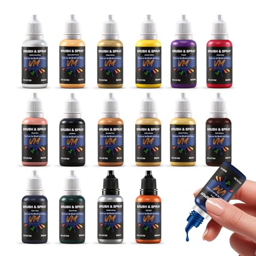 VM Model Paint,20ml Basic Colors Acrylic Paint for Miniatures, Models,Craft - color: Base Color Set 16 Bottles