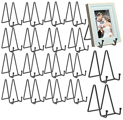 18 pcs 4.5in Plate Stands for Display,Metal Plate Holders Display Stands Can Be Used for Picture Stand,Book Stands for Display,Plate Display Stands,Easel,Photo Frame Stands,Plaque Stands,Desktop Stand