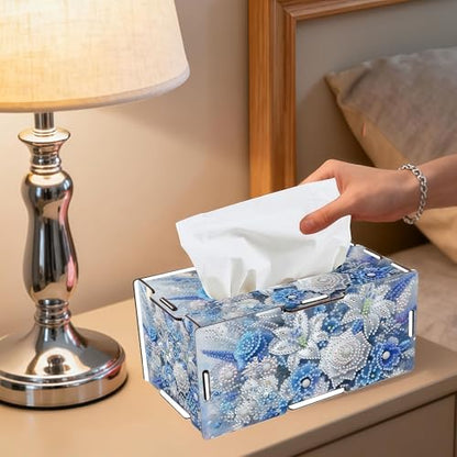 LSQFS Diamond Art Tissue Box,Flower DIY Diamond Painting Tissue Box Cover - color: Flowers3