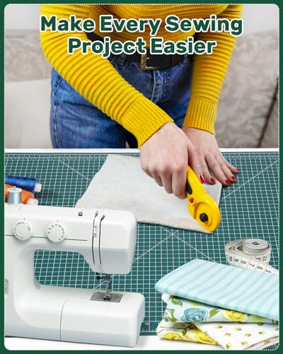 Self Healing Cutting Mat, 17" x 23", Double-Sided Rotary Cutting Mat for Sewing, Quilting, Scrapbooking & Craft, Large Craft Cutting Board for Hobby Use(A2) - size: 23"L x 17"W