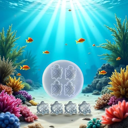 Sea Turtle Silicone Resin Jewelry Molds, Keychain and Pendant Casting Kits for DIY Handmade Crafts, Jewelry Making Supplies, Resin Casting Molds