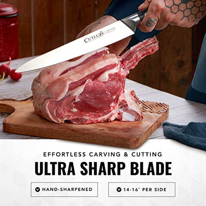 Cutluxe Kitchen Knives, 5-Piece Chef Knife Set – Razor Sharp German Steel | Full Tang Ergonomic Handles, Professional Blades – Artisan Series, Forged High Carbon - size: 5 Pcs Knife Set without Block