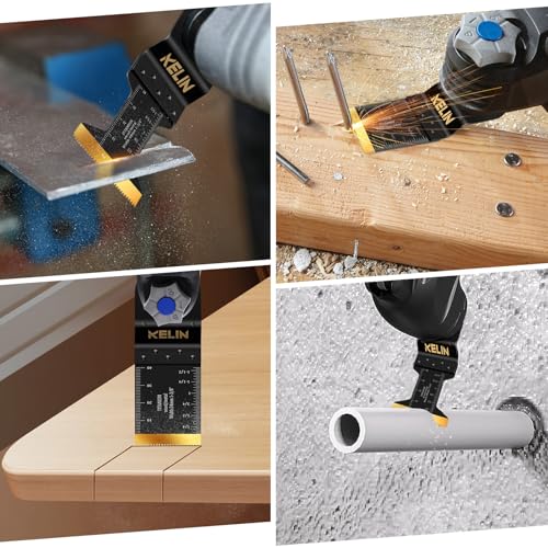KELIN 22pcs Titanium Oscillating Tool Blades, Universal Multitool Blades - size: 22 PCS (New Package)