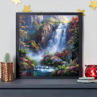 SHICERNHJ 5D Diamond Painting Kits for Adults Beginner,Waterfall Landscape Diamond Art Kits,DIY Full Drill Diamond Painting Kits Arts and Crafts for Adults Home Wall Deco 14 x 14 Inch - color: SH147