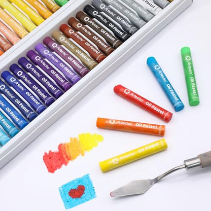 Artecho Oil Pastels Set of 50 Colors (8 x 60 mm) - size: 50 Count (Pack of 1), style: 50 Basic Colors