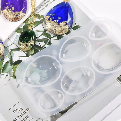 Waterdrop and Oval Resin Jewelry Molds, Silicone Pendant Mold for Epoxy