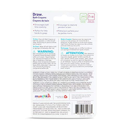 Munchkin® Draw™ Bath Crayons Toddler Bath Toy, 5 Pack - size: 1 Count (Pack of 1)