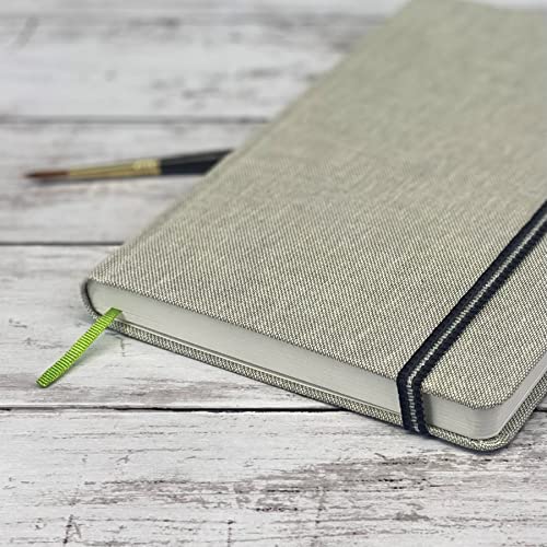 Handbook Journal Co. Artist Watercolor Sketchbook Journal, Large Landscape 5.25 x 8.25 Inches, 140lb / 300 GSM, Hardcover w/Pocket - size: Large Landscape, style: 140 lb / 300 gsm