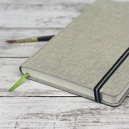 Handbook Journal Co. Artist Watercolor Sketchbook Journal, Large Landscape 5.25 x 8.25 Inches, 140lb / 300 GSM, Hardcover w/Pocket - size: Large Landscape, style: 140 lb / 300 gsm