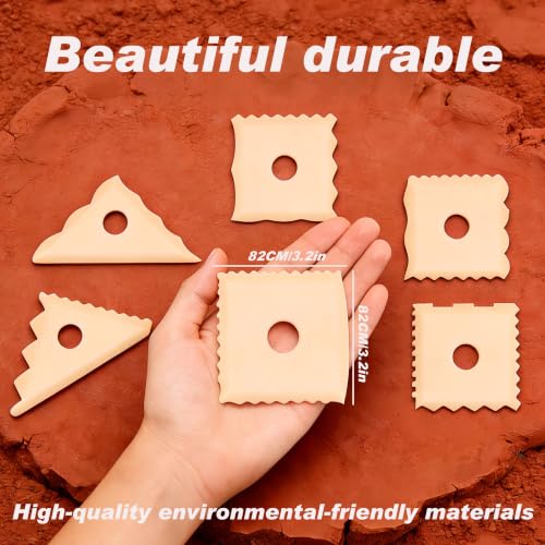 Maiguinzaa 12-piece Pottery Art Tool Set, Clay Shape Carving Tool kit | Foot molder, ribs & fettling knife, durable plastic, for clay sculpting, 12pc set