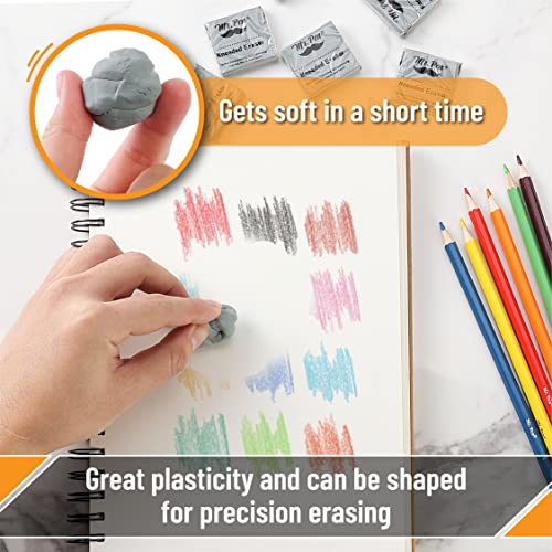 Mr. Pen- Kneaded Erasers, 1.44" x 1.36", 18 Pack, Gray - color: Gray, size: 18 Pack, 1.44" x 1.36"