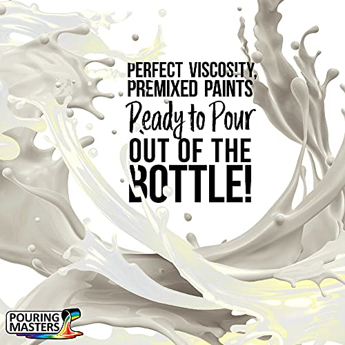 Pouring Masters Gold Interference Pearl Special Effects Acrylic Pouring Paint - Premium 32-Ounce Pre-Mixed Fluid Acrylic Paint - Fluid Art Supplies for Canvas, Wood, Paper, Tile & Rocks - color: Gold, size: 32 Fl Oz (Pack of 1)