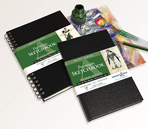 Stillman & Birn Delta Series Wirebound Sketchbook, 7" x 10", 270 gsm (Extra Heavyweight), Ivory Paper, Cold Press Surface - size: 7" x 10" 270 gsm (Extra Heavyweight)