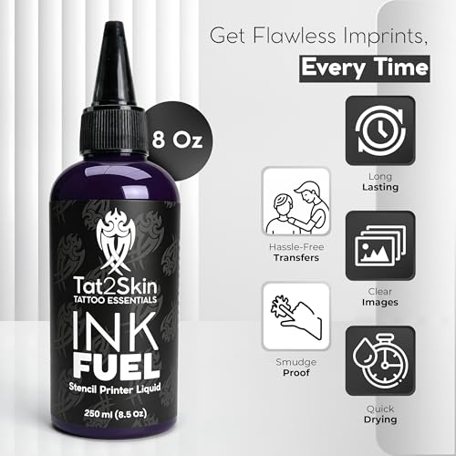 Parent of INKFUEL Stencil Printer Ink Refill, Compatible for Stencil Printers, Mess-Free Refilling (250ml (8.5oz), Violet) - size: 8.5 fl oz