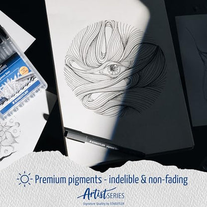 STAEDTLER Pigment Liner Bonus Sketch Set of 6 Liners for the Regular Price of 4(2 free), 308 SB6P - size: 6 Count (Pack of 1), style: Mixed set